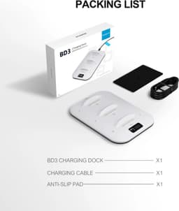 BOBOVR BD3 Drievoudige oplader voor B100-batterijen - 30W snelladen per slot, digitaal display, desktopontwerp, laadt 3 batterijen tegelijkertijd op - VR-accessoires — thumbnail 2