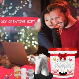 Handafdrukset,Handen Casting Kit,3D Hand Molding Kit all-in-one Hand-Casting Kit met Alginaat en Gips,Doe-Het-Zelf Gipsafdruk voor Koppels,Handafdruk Set voor Koppels voor vele Gelegenheden — thumbnail 4