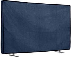 kwmobile linnen beschermhoes voor smart tv geschikt voor 43" TV hoes - Opvouwbare tv hoes - Televisie cover in blauwgrijs