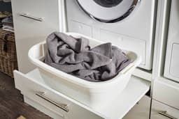 Laundry Wasmachine verhoger met lade en Linnenkast - Wasmachine ombouwkast - Wasmachine kast - Wit - Hoogte 162 cm - Wasmachine ombouw meubel — thumbnail 2
