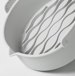 Airfryer siliconen bakje - 20*6.5cm - 2 stuks - Airfryer accessoires - Vaatwasser veilig - BPA-vrij - Grijs — thumbnail 2