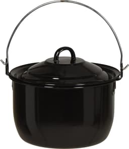 Ambiance Emaille Pan Met Deksel Voor Bbq Ø 20 Cm 3,3 Liter Zwart — thumbnail 1