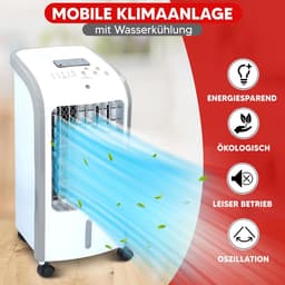 airconditioning zor Alpina Mobiele airconditioning, zonder afvoerslang, met afstandsbediening, timer, 7,5 uur, 60 dBA, 2-in-1 luchtkoeler, luchtbevochtiger, mobiele ventilator met waterkoeling, mobiele — thumbnail 2