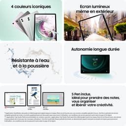 Samsung Galaxy Tab S9 FE Plus - WiFi - 128GB - Silver — thumbnail 11