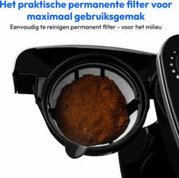MEDION koffiezetapparaat met molen en thermoskan (1 liter, max. 8 kopjes, 8 maalinstellingen, max. 1000 watt, timer, LED-display, druppelstop, permanent filter, MD19911) — thumbnail 5