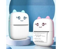 Draagbare Mini Bluetooth WiFi Printer - Voor Etiketten en Ontvangstbewijzen - Blauw