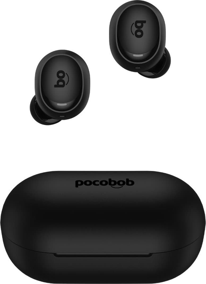 pocobob® TO draadloze oordopjes - Zwart - in ear oortjes - bluetooth oordopjes - Met pocobob APP voor je smartphone — afbeelding 1