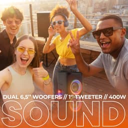 Denver Bluetooth Speaker Party Box - Discolichten - Partybox - Incl. Microfoon - Micro SD / USB / AUX - TSP353 — thumbnail 4