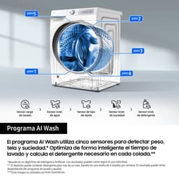 Samsung WW90DG6U85HH wasmachine Voorlader 9 kg 1400 RPM Wit — thumbnail 8