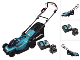 Makita DLM 330 RM2 accugrasmaaier 18 V 33 cm 30 l + 2x accu 4.0 Ah + lader — thumbnail 1
