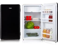 PRIMO PR151RKZ Koelkast Tafelmodel - Retro Koelkast - Vrijstaand - 93L - E - Zwart