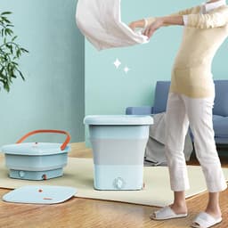 Opvouwbare mini-wasmachine met centrifuge 425 kg/115 l blauw licht sterilisatie - Draagbare wasmachine 220 V - Mini wasmachine — thumbnail 4