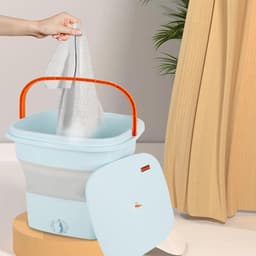 Opvouwbare mini-wasmachine met centrifuge 425 kg/115 l blauw licht sterilisatie - Draagbare wasmachine 220 V - Mini wasmachine — thumbnail 3
