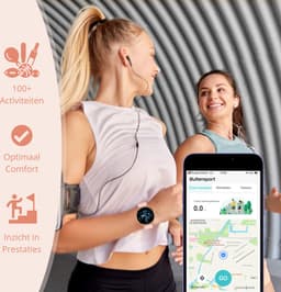 Nexvex® Ultra 2X Smartwatch voor Dames - Sporthorloge met Belfunctie - Meditatie - Bloeddrukmeter - Stappenteller - Sport Horloge - Hartslagmeter - Smart Watch Saturatiemeter - Bluetooth Activity Tracker - Android/iOS - 1.46 Inch - Roze Horlogebandje — thumbnail 2