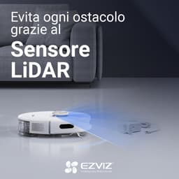 Ezviz RE4 Slimme Robotstofzuiger - LiDAR Navigatie - Dweilen (300 ml) - Obstacle Vermijding - No-Go Zones - Tapijt Detectie - E10 Filter - Compatibel met Alexa, Google Assistant - Wit — thumbnail 3