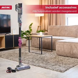 MPM Draadloze Steelstofzuiger met Digitaal Display, Ingebouwde Smart Stof Sensor - 22.2V / 250W - Stofzuiger met Accessoires — thumbnail 2