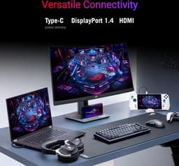 ASUS ROG Strix XG32WCMS USB Type-C Gaming Monitor - QHD VA Curved - 280Hz - 1ms - FreeSync Premium - USB-C - 31.5 Inch — thumbnail 7
