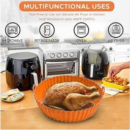 NatuurNook® Airfryer siliconen bakje - Airfryer accessoires - Vaatwasser veilig - BPA-vrij - Oranje — thumbnail 3