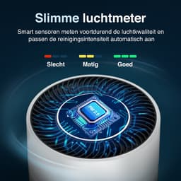 Samako Airflow - Luchtreiniger - Hepa 13 pro filter - Hooikoorts, huisdier allergieën, huisstofmijt - Luchtkwaliteitsindicator - Air purifier- Nederlandse app - Slaapstand — thumbnail 4
