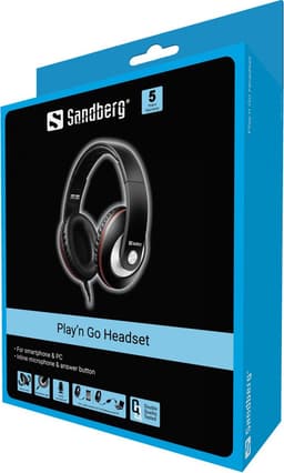 Sandberg - 125-86 - Play'n Go Headset - Zwart — thumbnail 4