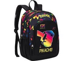 Pokemon Pikachu Rugzak Jongens Premium Quality 2 Vakken Rugtas Meisjes - 4 tot en met 10 Jaar - Hoogte 37cm x 26cm x 12cm