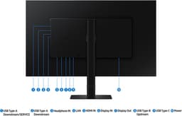 Samsung ViewFinity LS32D600UAUXEN - QHD - IPS paneel - USB-C Monitor - 90w - RJ45 - 100 Hz - in hoogte verstelbaar - 32 inch — thumbnail 5