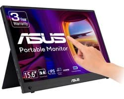 ASUS ZenScreen Touch MB16AMTR - Portable USB-C Mini-HDMI Monitor - 10-point Touch - Ingebouwde Battery - Compatible met Laptops, Smartphones en Game Consoles - 15.6 inch