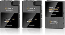 Comica BoomX-D D2 draadloze microfoon-set met 2 zenders en ontvanger — Geschikt voor o.a. Canon, Nikon, Fujifilm, Sony, Panasonic camera en smartphone — Plug & Play interview microfoon — Draadloos bereik tot 50 meter — Complete set — Zwart — thumbnail 1