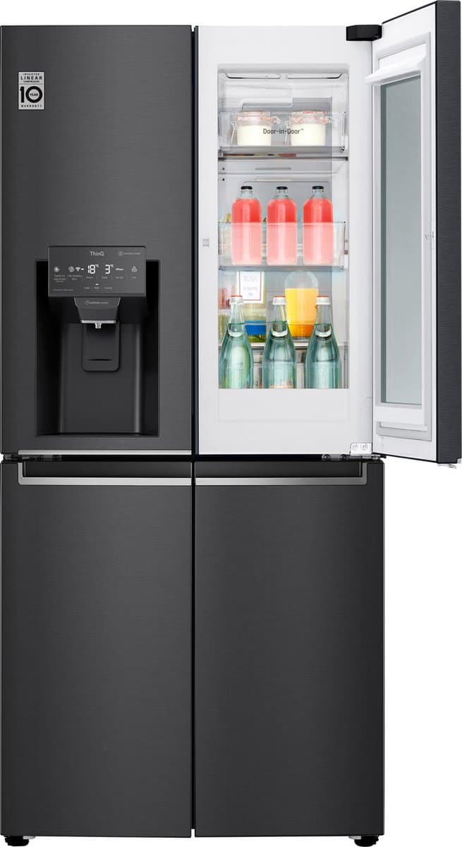 LG GMX844MCBF Amerikaanse koelkast met InstaView™ Door-in-Door™ - Smal design - 508L inhoud - DoorCooling+™ - Water- en ijsdispenser met UVnano™ - Inverter Linear Compressor — afbeelding 1