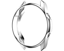 DrPhone SGW TPU case - Extra Dun - Geschikt voor Samsung Galaxy Watch 3 / 45mm - Flexibele Bumper - Zilver