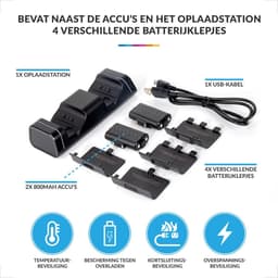 YONO Oplaadstation geschikt voor Xbox Controller - Oplader met 2 Accu Battery Pack - Accessoires Series X S — thumbnail 4