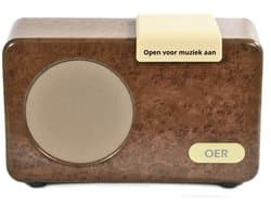 OER Muziekspeler voor Ouderen met Dementie (Dementievriendelijke Radio) - Zelfstandige Bediening - Vergemakkelijkt Mantelzorg - Ruimte voor meer dan 1.500 Nummers - Stevig/Robuust/Kwaliteit - Walnoot/Hout Kleur