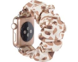 Fungus - Smartwatch bandje - Geschikt voor Apple Watch 38 / 40 / 41 mm - Series 1 2 3 4 5 6 7 8 9 SE iWatch - Stof - Print - Lichtbruin