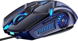 SAMMIT Gaming Muis met LED Verlichting - Stille Muis - Ergonomisch Ontworpen - 1200 tot 3200 DPI - Zwart — thumbnail 1