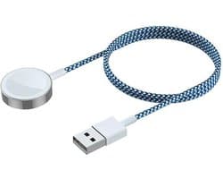 DrPhone N3 - Magnetische iOS Smartwatch 38/40/42/44mm Kabel + Lader - Stevig Nylon  - Metalen Omranding