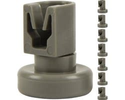 8x Vaatwasser Wiel bovenkorf 24mm - Geschikt voor AEG IKEA Zanussi Pelgrim 50286967000 -50278101006