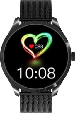 Belesy® Q9 Pro - Smartwatch Dames – Smartwatch Heren - Horloge - 1.28 inch - Kleurenscherm - Stappenteller - Bloeddruk - Hartslag - 75+ Wijzerplaten – Sporten – Milanees – Staal – Zwart - Kerstcadeau — thumbnail 3