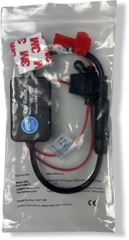 radio antenne versterker camper auto boot bus Autoradio FM AM signaal versterker / Booster rood — thumbnail 3