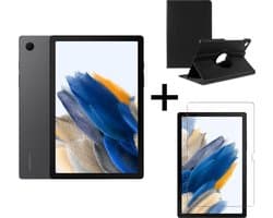Samsung Galaxy Tab A8 (2021) - 32GB - Wifi - 10.5 inch - Gray + Draaibare hoes + Screenprotector tempered glass — afbeelding 1