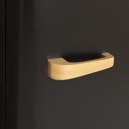 CREATE - Koelkast in retrostijl - Zwart - Handvat Hout - FRIDGE RETRO 107L — thumbnail 5