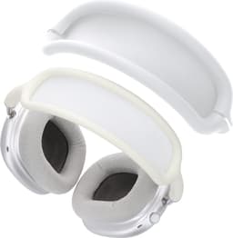 kwmobile band voor koptelefoon - geschikt voor AppleAirPods Max / AirPods Max 2 - Hoofdband cover van zacht siliconen materiaal - In wit — thumbnail 1
