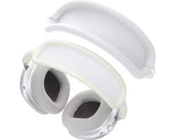 kwmobile band voor koptelefoon - geschikt voor AppleAirPods Max / AirPods Max 2 - Hoofdband cover van zacht siliconen materiaal - In wit