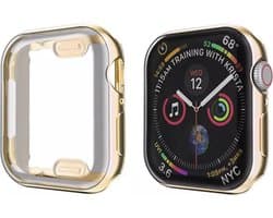 Apple Watch 44 mm Hoesje plus screen protector - iWatch full body case - 44 mm - Gold