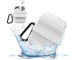 Hoes geschikt voor Apple Airpods Hoesje - IP67 Waterdicht Cover - Stofdicht Case - Frozen Wit
