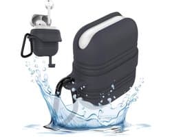 Hoes geschikt voor Apple Airpods Hoesje - IP67 Waterdicht Cover - Stofdicht Case - Zwart