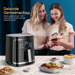 Aigostar Airfryer XXL - Heteluchtfriteuse - 7 Liter - App Connect - 1900W - Zwart - Cube Smart — thumbnail 4