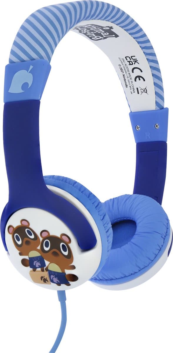 Animal Crossing - kinderkoptelefoon - volumebegrenzing - verstelbaar - comfortabel (blauw) — afbeelding 1