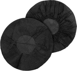 DKT Elastische wegwerp Hygienehoesjes/hoofdtelefoon cover hoes 7cm DKT-HH0007Z 100 stuks  | Zwart | universeel — thumbnail 1
