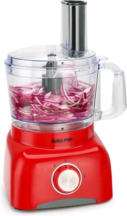 Swiss Pro+ | Krachtige SP800 Retro Foodprocessor - 1.2 Liter - 13 Delig | Inclusief accessoires | Imperial Red — thumbnail 1