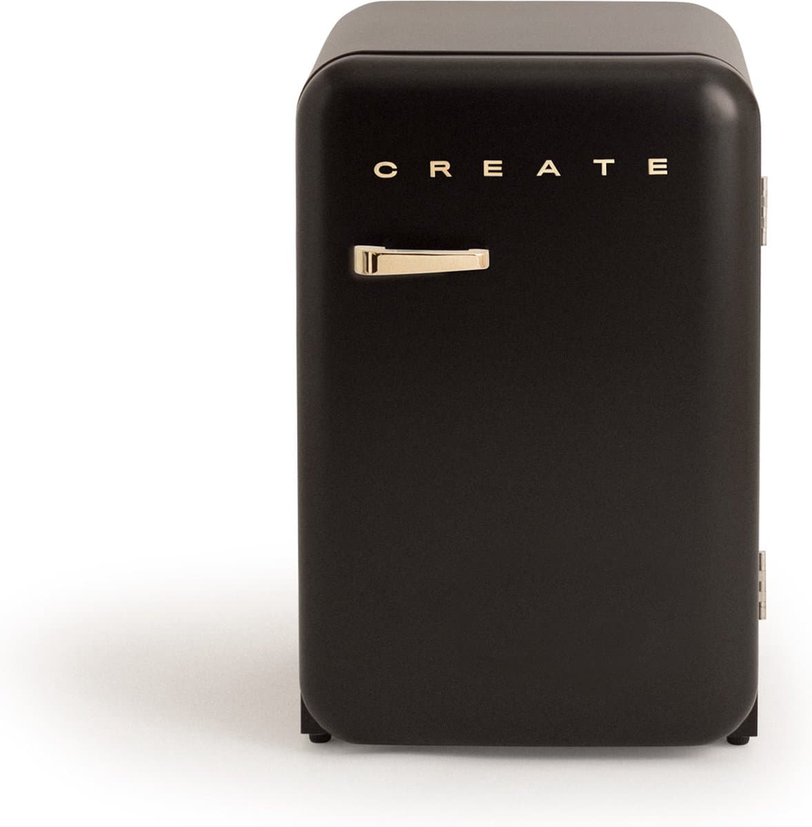 CREATE - Koelkast in retrostijl - Zwart - Handvat Goud - FRIDGE RETRO 107L — afbeelding 1